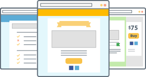 Email newsletter templates with drag-and-drop editing.