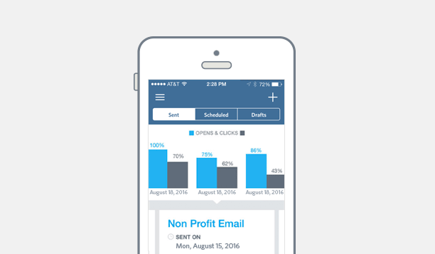 The Constant Contact app lets you check email reports wherever, wheneverThe Constant Contact app lets you check email reports wherever, whenever